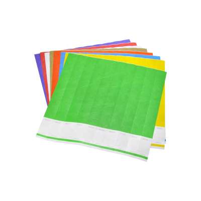 Hot-selling Plain Color One Time  Use Tyvek Wristbands for Events and Party